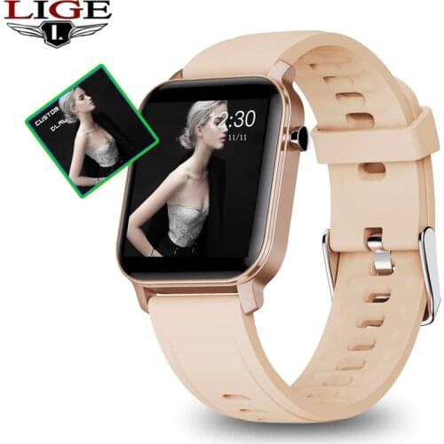 LIGE Woman Smart Watch Women Fitness Watch Smart Watch Men Waterproof Music Weather Display for Android ios Reloj Inteligente
