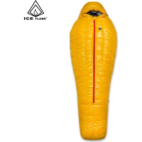 Ice Flame 20D Ultralight Camping Mummy 90% White Duck Down Sleeping Bag 3 Season Hiking 700FP YKK Zipper