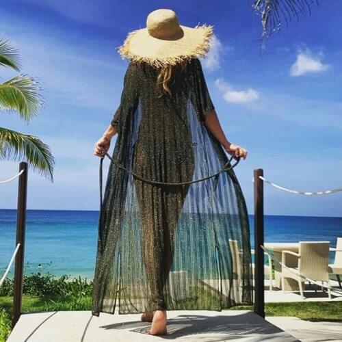 Tunic Beach Swimsuits Dresses Coverups For Women Bikinis Female 2020 New Upper Garment Sexy Plus Animal Acetate