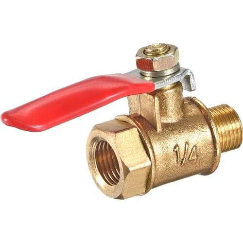 Uxcell Brass Air Ball Valve Shut Off Switch G1/8 Male to Female Pipe Coupler