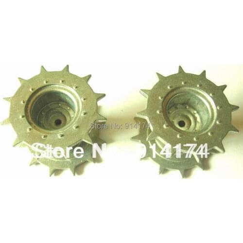 1pair henglong rc tank parts snow leopard 3839/3839-1 1/16 RC tank upgrade parts metal driving wheels 2pcs/set