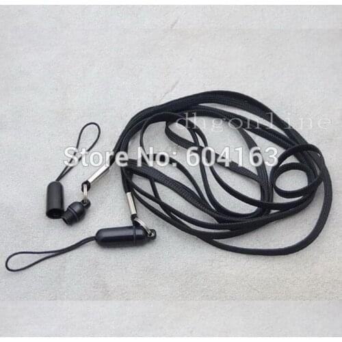 100 PCS Bullet Neck Strap Lanyard for Mp3 Cell Phone Ipod Black