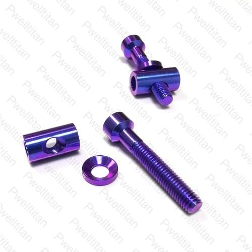 2 Pcs Titanium M5 X 30mm Bolt Ti Seatpost Bolts Nuts Washers