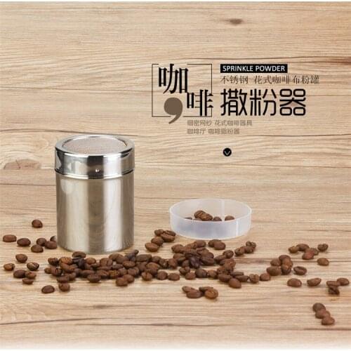 304 Stainless Steel Duster Coffee Cocoa Duster Flour Screen With Cover Sugar Screen Baking Tool