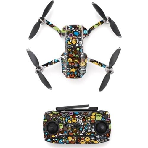4 Styles Cool Graffiti Style Skin Sticker for DJI Mavic Mini Drone And Remote Controller Decal Vinyl Skins Cover