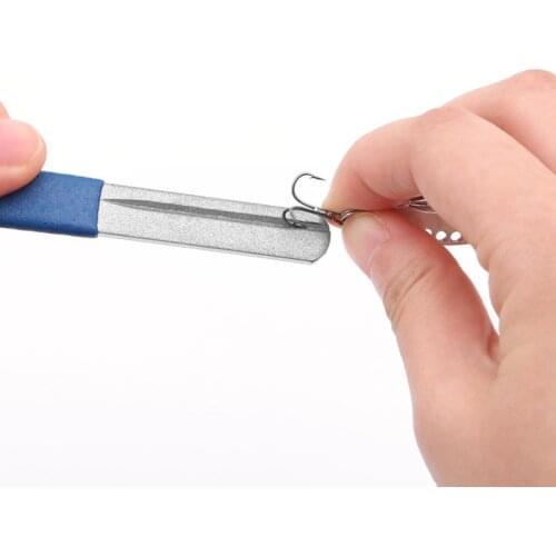 Diamond Fishing Hook Hone Fishhook Sharpening Fishing Tackle Accessory Tool