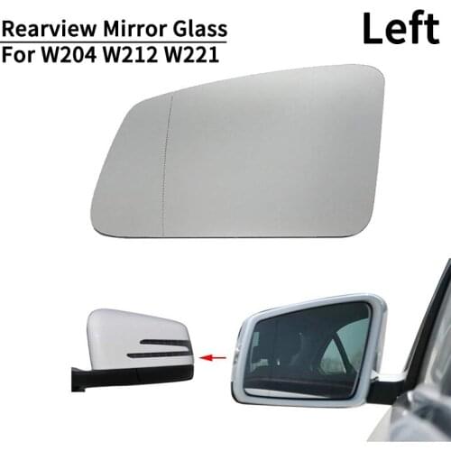 Car Door Side Heated Wing Antifog Heated Rearview Mirror Glass for Mercedes-Benz S/C/E-Class W212 W204 W211(Left)