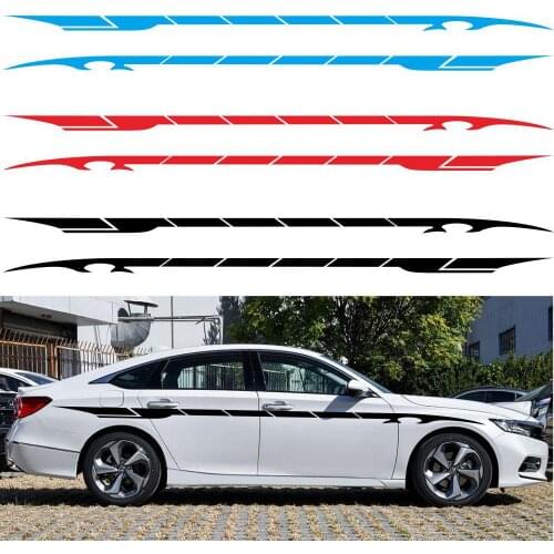 2pcs 350cm Car Sticker Car Side Body Door Graphics Long Stripe Decals Automoble Sticker Decoration for Volkswagen Audi A3