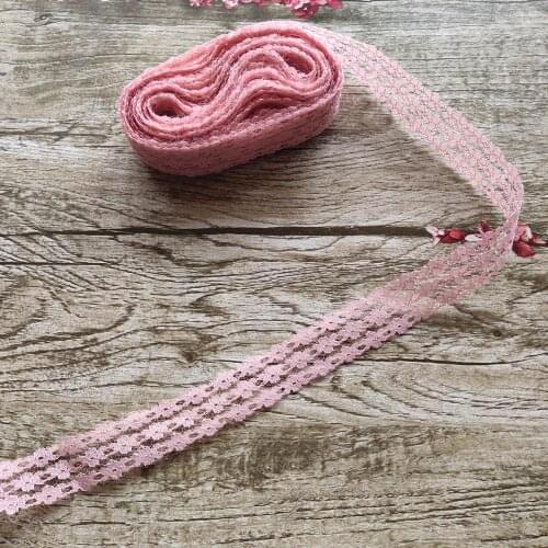 Best Seller 10 yards 25mm wide Red Bean Paste lace ribbon lace embroidery lace for clothing/bag/wedding/Decoration/Scrapbooking