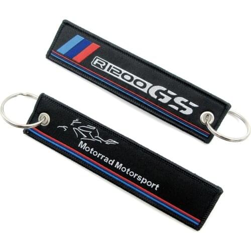 New Motorcycle Embroidery Key Holder Chain Collection Keychain For BMW R1200GS Adventure R 1200GS R1200 GS Badge Keyring Chains