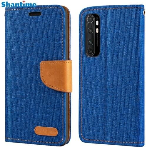 Oxford Leather Wallet Case For Xiaomi Mi Note 10 Lite With TPU Soft Back Cover Magnet Flip Case For Xiaomi Mi Note 10 Lite