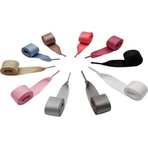 Coolstring 22MM Shoe Decoration Wide Ribbon Silky&Supple Shoelaces With Plastic Tip Women Boots Promotional Gift Items To Girls