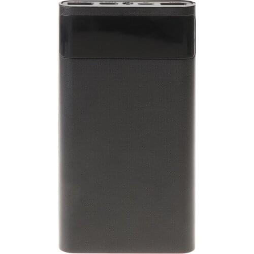 Dual USB QC3.0 6x18650 Batteries DIY Power Bank Box Holder Case Fast Charger Shell for Mobile Phone Tablet PC Kit E56B