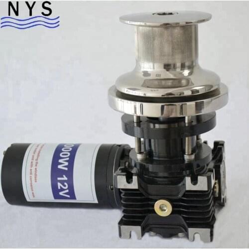 Electric DC Vertical windlass boat anchor windlass capstan winch 12/24v motor 600W max. load 190kg rope size 12mm