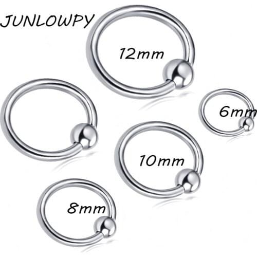 JUNLOWPY 20g,16g, Captive Bead Ring Earrings Lip Nose Cartilage Tragus Hoop Ear Bar Body Jewelry ear piercing 1pcs