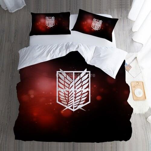Wings Of Liberty Bedding Set 3d Duvet Cover Sets Comforter Bed Linen Twin Queen King Single Size Fashion Attack On Titan Anime