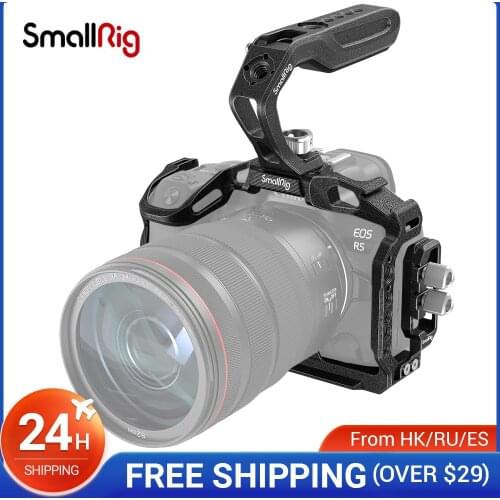SmallRig Black Mamba Camera Cage with HDMI cable clamp and Top Handle Kit for Canon EOS R5 & R6 Camera 3233/3234