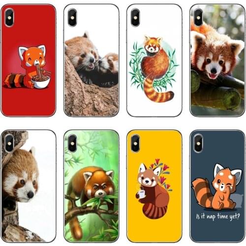 Red pandas Transparent Phone Case For iPhone 12 11 Pro Max Mini XS Max XR X 8 7 Plus 6 6S Plus 5 5S SE 2020