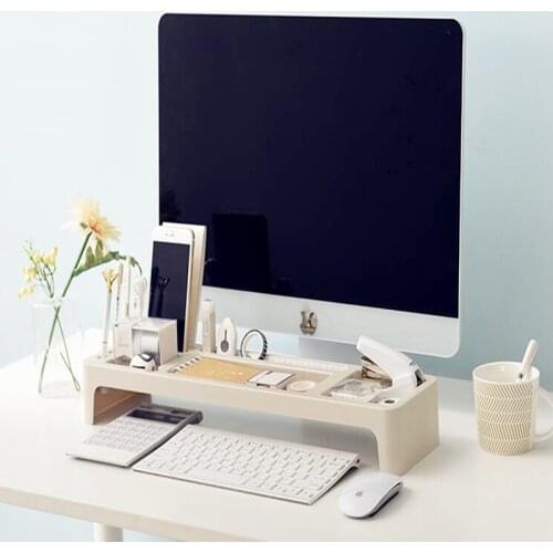 Creative Office Stationery Pen Holder Desk Organizer Simple Keyboard Storage Rack Multifunctional Desk Tidy Stationary Organizer