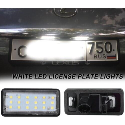 1Pair No Error 6000K Car Rear Number License Plate Lamps For Lexus LX470 LX570 GX470 UZJ120 URJ200 UZJ100 Auto Accessories
