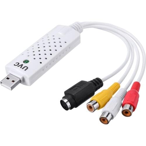 Mayitr 1pc USB 2.0 Video Graber Professional USB2.0 Audio VHS RCA to DVD Grabber Capture Card Adapter Kits for WIN 7/8/10/XP