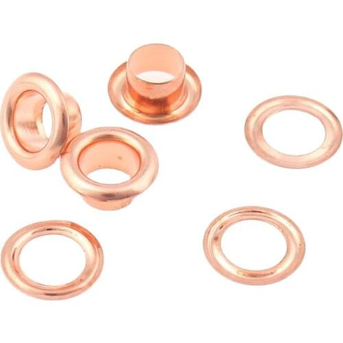 Copper Rose gold Garment Eyelets With Grommets Scrapbooking Metal Embelishment 6mm for Shoes Leather Frame Curtain Sewing DIY