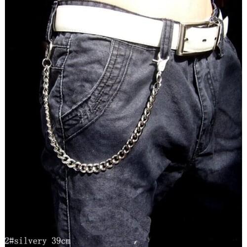 Helisopus Hot Metal Waist Chain Fashion Punk Hip-hop Male Pants Belt Waist Chain Hipster Rock Street dance Clothing Accessories