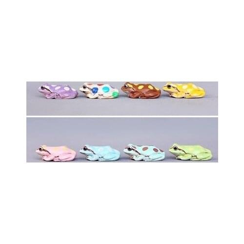 Mini PVC figure Doll model toy dot frog 5pcs/set