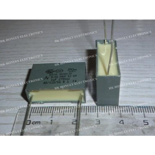 20PCS R.46 R46 MKP X2 SH 1UF 1.5UF 2.2UF 275VAC 105 155 225 M P=22.5mm Film Capacitor