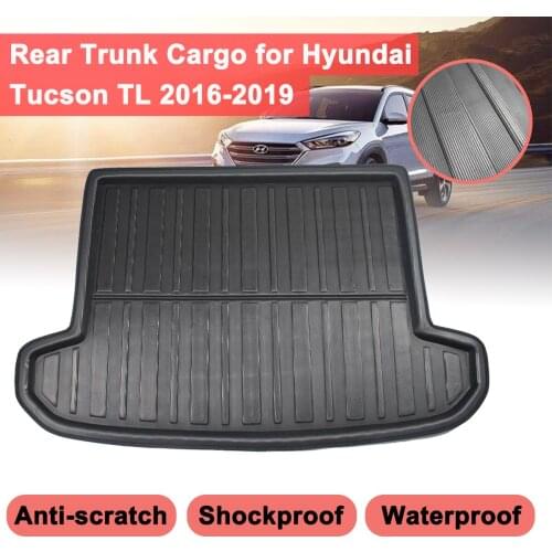 Car Tray Boot Liner Cargo Rear Trunk Cover Matt Mat Boot Liner Mud For Hyundai Tucson TL 2015 2016 2017 2018 2019 Floor Carpet