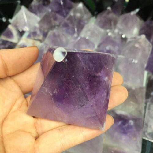 Natural Crystal Pyramid Quartz Amethyst Reiki Healing Stone Chakra Reiki Meditation Crystal Point Home Decor Crafts Of Stone