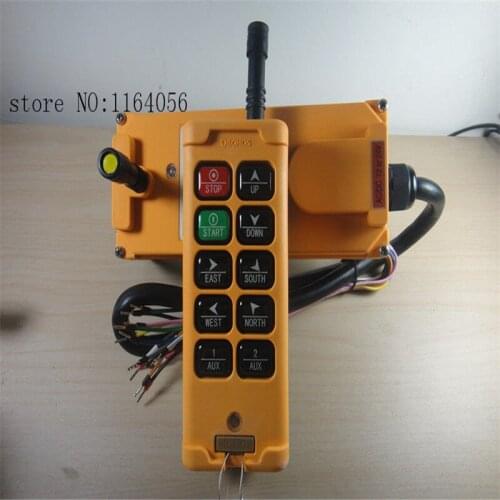 10 Channels 4 Motions 1 Speed Control Hoist Crane Radio Remote Control Sysem Industrial Remote Control HS-10 AC110V