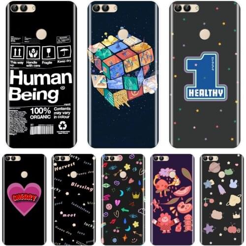 Silicone Phone Case For Huawei P8 P9 P10 P20 Lite Pro Plus 2017 P Smart Black Heart Star Back Cover For Huawei P9 Lite Mini