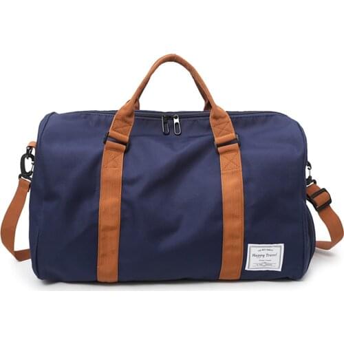 Outdoor Waterproof Nylon Sports Gym Bags Men Women Training Fitness Travel Handbag Yoga Mat Sport Bag with shoes Compartment