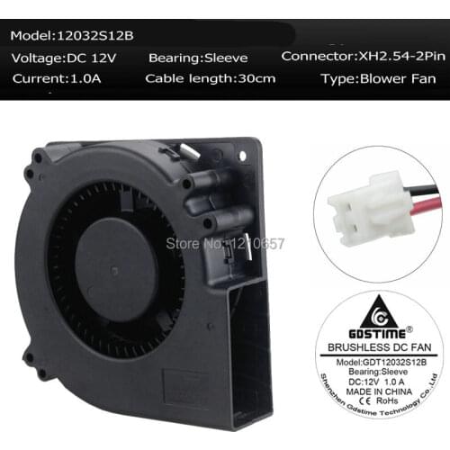 Gdstime 12V 12032 2Pin 12CM 120x120x32mm 120mm Brushless DC Blower Cooling Fan