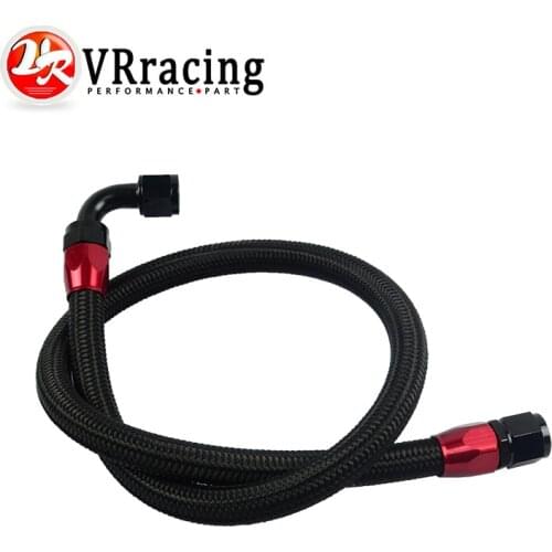VR - 1.2METER Fuel Oil Line - 10 AN AN10 +AN10 STRAIGHT AN SWIVEL FITTING+90 DEGREE SWIVEL FITTING VR3702W