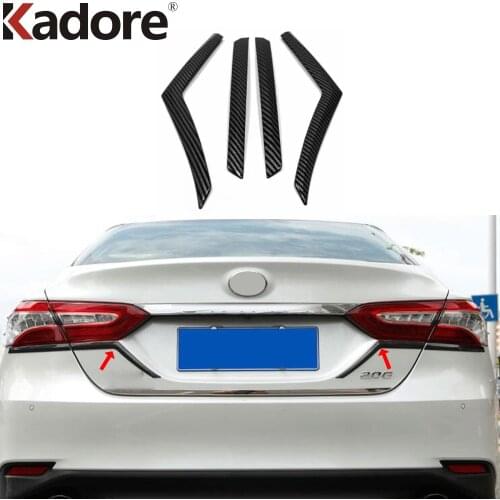 For Toyota Camry 70 XV70 2017 2018 2019 2020 Chrome Rear Light Lamp Eyebrow Cover Trim Taillight Eyelid Strip Car Styling 4pcs