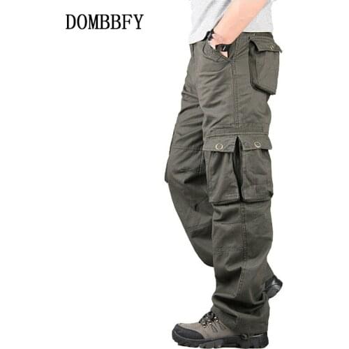 Man Cargo Pants Military Style Tactical Army Cotton Trousers Pocket Joggers Straight Loose Baggy Pants Sports Pants Men Clothes