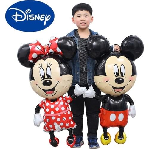 110 Cm Large Three-dimensional Balloon Disney Mickey Mouse Cartoon Anime Figure Minnie Balloon Childs Birthday Party Decoration