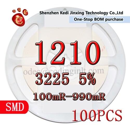 1210 3225 5% SMD resistor 100pcs 0.1R 0.12R 0.15R 0.2R 0.22R 0.24R 0.3R 0.33R 0.36R 0.39R 0.43R 0.47R 0.51R 0.56R 0.62R 0.68R