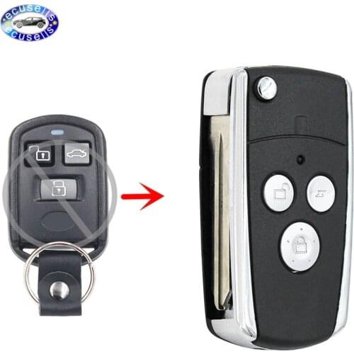 3 Button Modified Flip Folding Remote Car Key Case Shell Fob For Hyundai Sonata