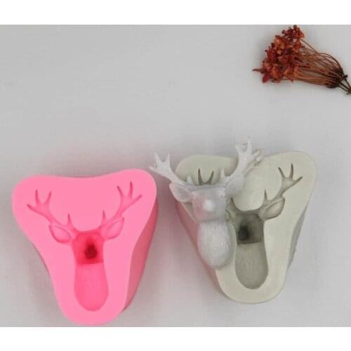 3D Deer Silicone Mold Clay Candy Cookie Chocolate Baking Mould Christmas Fondant Cake Decorating Tools