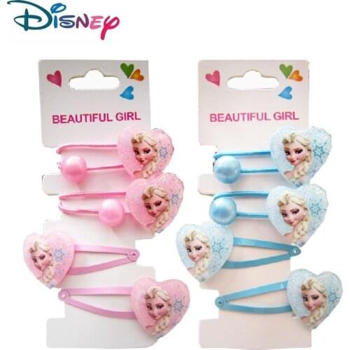 4pcs Disney cartoon childrens hair Rope Frozen Elsa and Anna Cute Hairwear doll accessories hair accessories makeup toys gifts