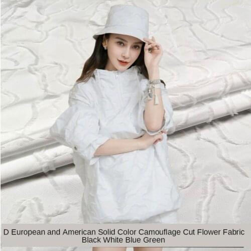 4 colors fashion camouflage cut flowers fringed fabric haute couture spring and summer dress jacket yarn-dyed jacquard fabric