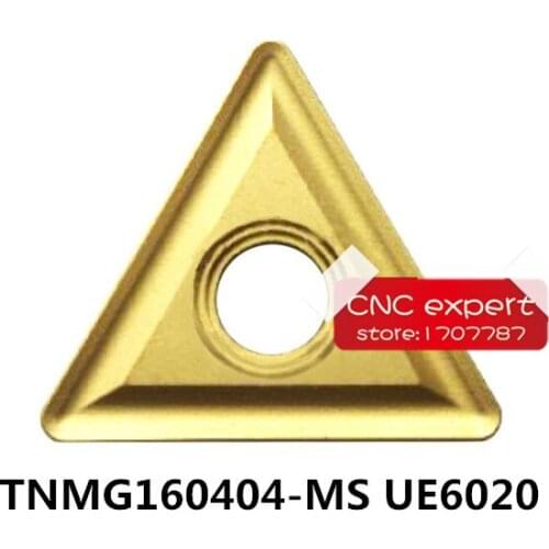 Free delivery, 10PCS CNC cutting blade TNMG160404-MS UE6020 Turning blade,Suitable for MTJNR/MTQNR/WTENN series Lathe tool