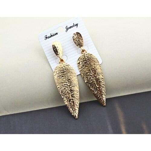 COWNINE New Women Fashion Jewelry Girl Silver golden Ear Sweep Wrap Lady Ear Climber Leafs Ear Stud Earrings QLM Brincos Bijoux