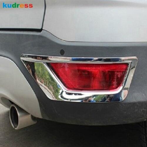 For Ford Escape Kuga 2013 2014 2015 Car Styling ABS Chrome Rear Fog Light Lamp Cover Trim FogLight Decoration Bezel Frame