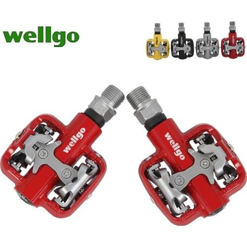 HOT Sale Wellgo WM001 Self-Locking Clipless Magnesium Alloy MTB Bicycle Pedals Free shipping
