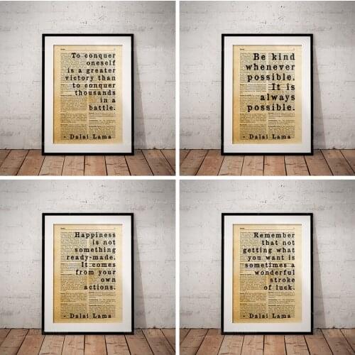 Citation Buddhism Abstract Dictionary Art Printed Poster