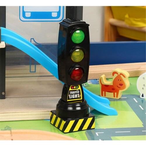 1PC Singing Traffic Light Toy Traffic Signal Model Road Sign Suitable For Brio Train Children Track Series Toy Accessories